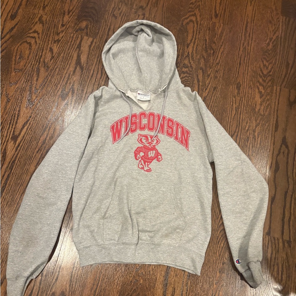 Gray Wisconsin Hoodie